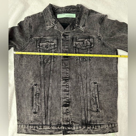 OFF-WHITE C/O VIRGIL ABLOH DENIM JACKET Size Large NWT - Picture 11 of 12